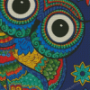 Colorful Mandala Bird Owl Diamond Painting