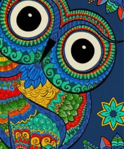 Colorful Mandala Bird Owl Diamond Painting