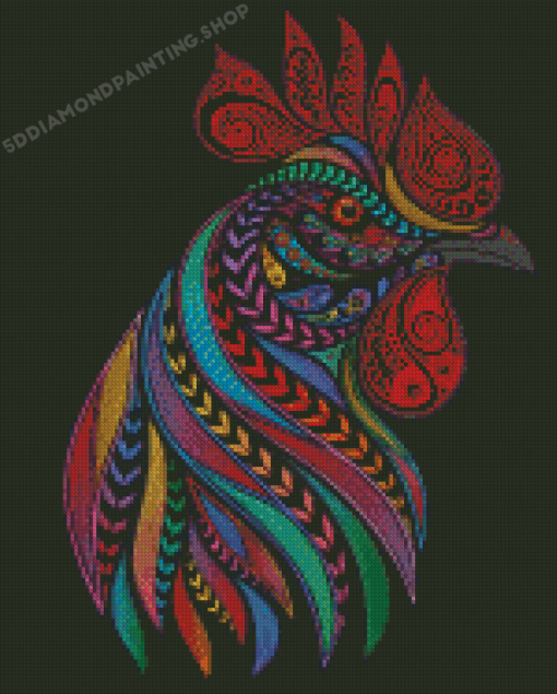 Colorful Mandala Chicken Diamond Panting