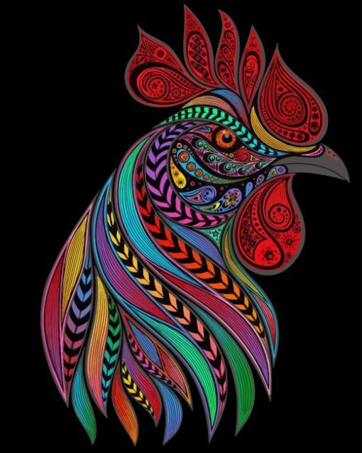 Colorful Mandala Chicken Diamond Panting