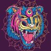 Colorful Mandala Tiger Head Diamond Painting