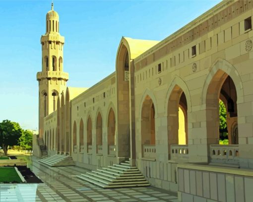 Sultan Qaboos Grand Mosque Diamond Painting