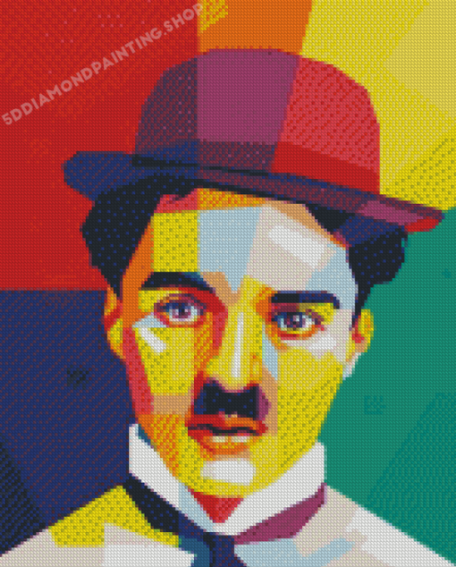 Charlie Chaplin Pop Art Diamond Painting