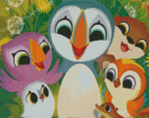 Puffin Rock Animation Diamond Painting