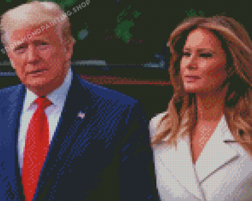 Donald Trump And Melania Diamond Painting