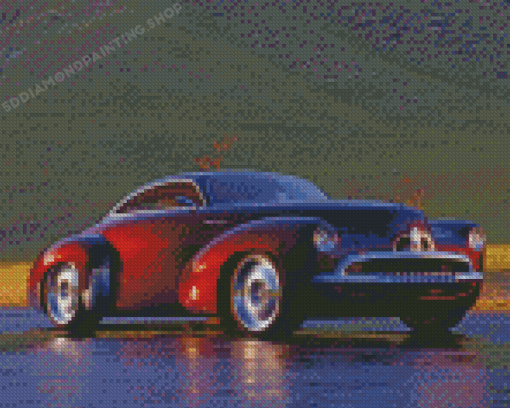 Vintage Muscle Car Diamond Painting