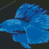 Abstract Blue Betta Fish Diamond Painting