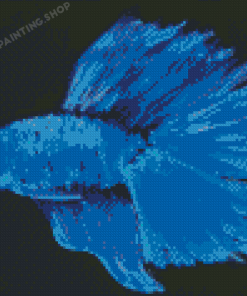 Abstract Blue Betta Fish Diamond Painting