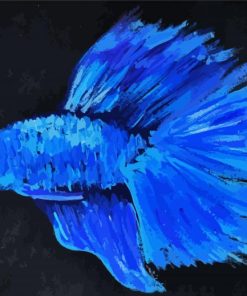 Abstract Blue Betta Fish Diamond Painting