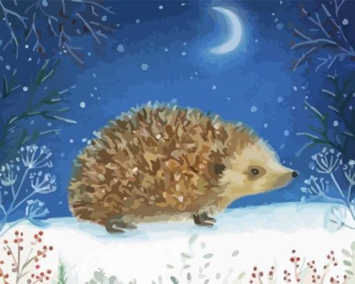 Christmas Hedgehog Diamond Painting