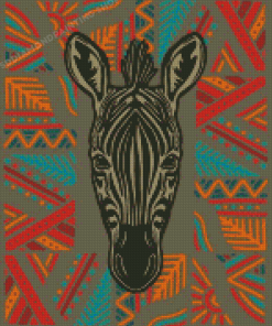 African Mandala Zebra Diamond Painting