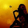 Butterfly And Woman Silhouette Diamond Painting