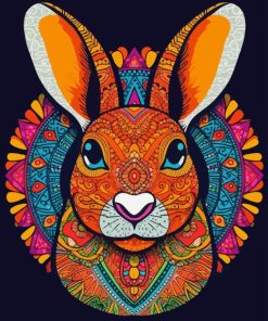 Colorful Mandala Rabbit Diamond Painting