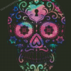 Mexican Mandala Neon Skull Diamond Painting