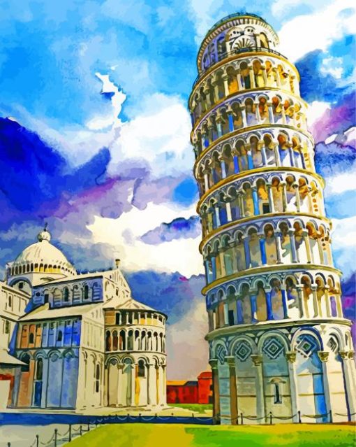 Leaning Tower of Pisa Diamond Painting