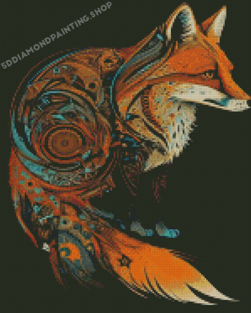 Red Fox Mandala Diamond Painting