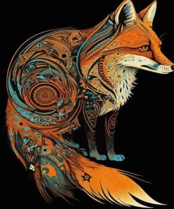 Red Fox Mandala Diamond Painting