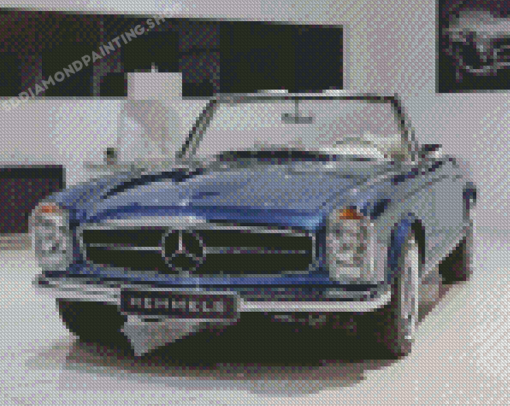 Vintage Blue Mercedes Roadster Diamond Painting