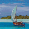 Dhoni Sailing Diamond Painting