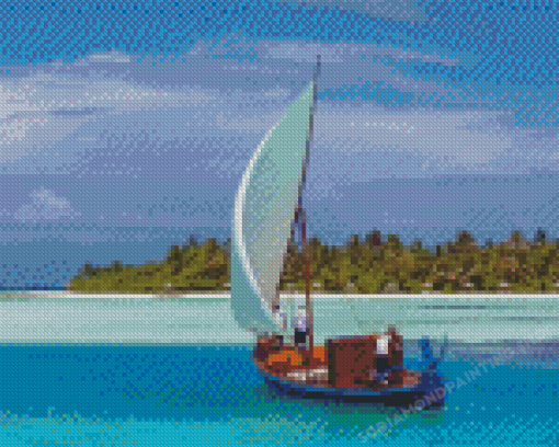 Dhoni Sailing Diamond Painting