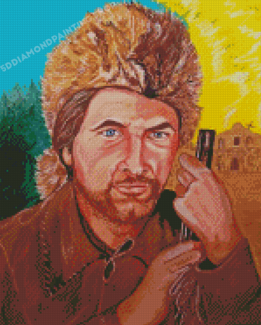 Davy Crockett Illustration Diamond Painting