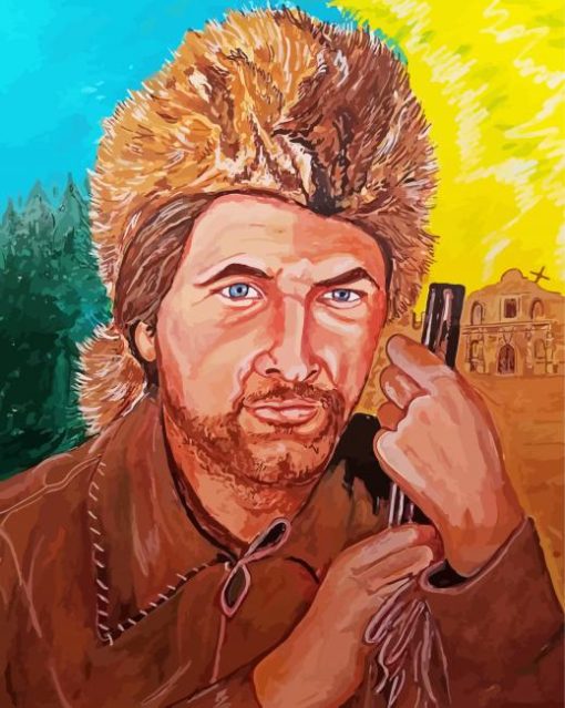 Davy Crockett Illustration Diamond Painting