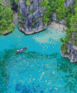 Lagoon Swimming Phi Phi Island Diamond Painting