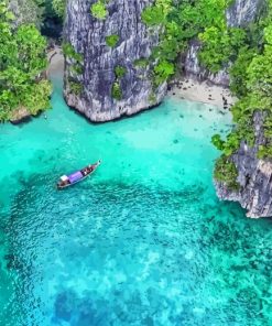 Lagoon Swimming Phi Phi Island Diamond Painting