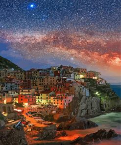 Starry Night In Manarola Diamond Painting