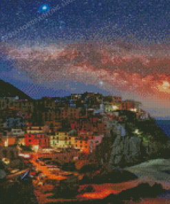 Starry Night In Manarola Diamond Painting