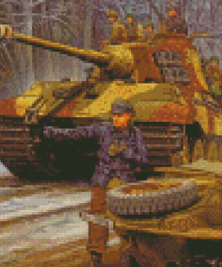 WW2 German Tank Diamond Painting