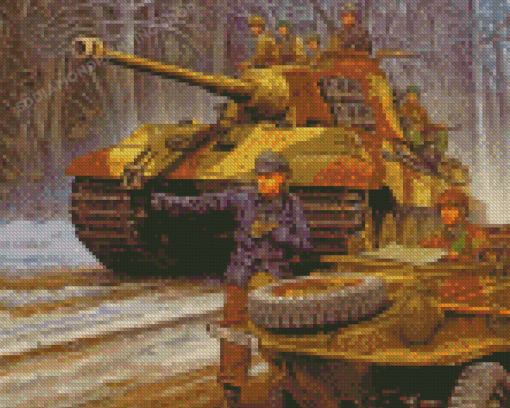 WW2 German Tank Diamond Painting