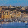 Harbor Of Malta Aerial View diamond painting