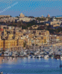 Harbor Of Malta Aerial View diamond painting